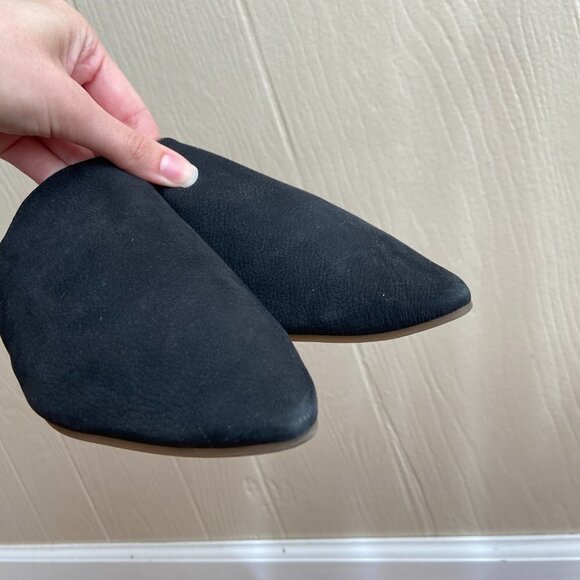 Lucky Brand Suede Leather Blythh Pointed Toe Loafer Flat Mules - Picture 6 of 10